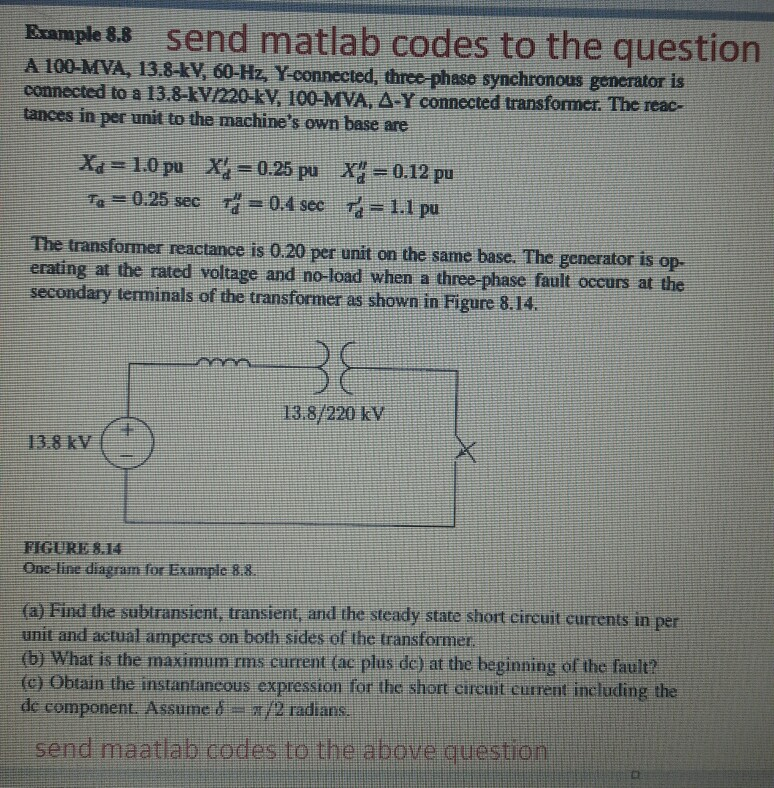 Example 8.8 send matlab codes to the question A | Chegg.com