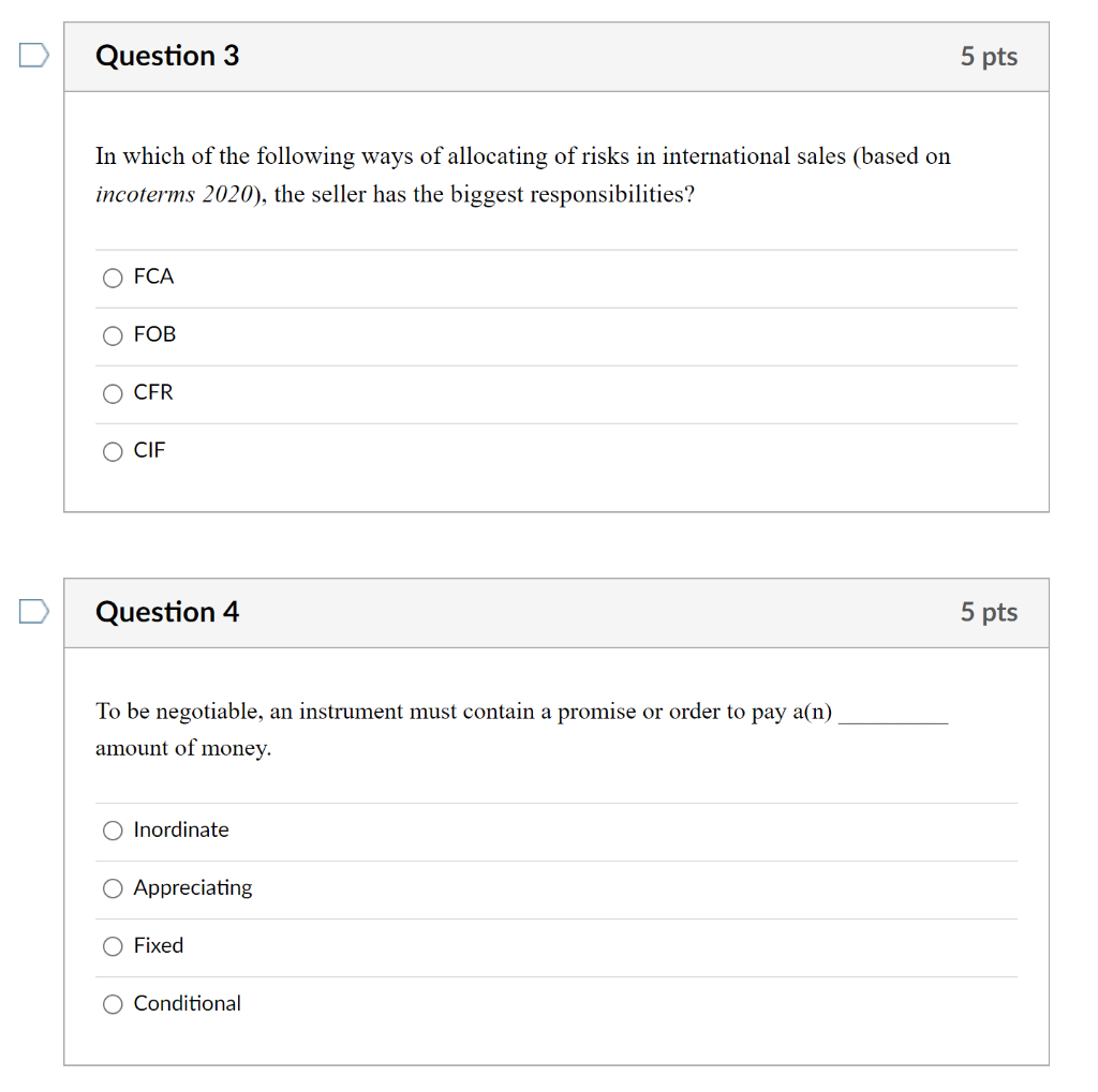 Solved Question 3 5 pts In which of the following ways of | Chegg.com