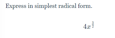 solved-express-in-simplest-radical-form-4x-chegg