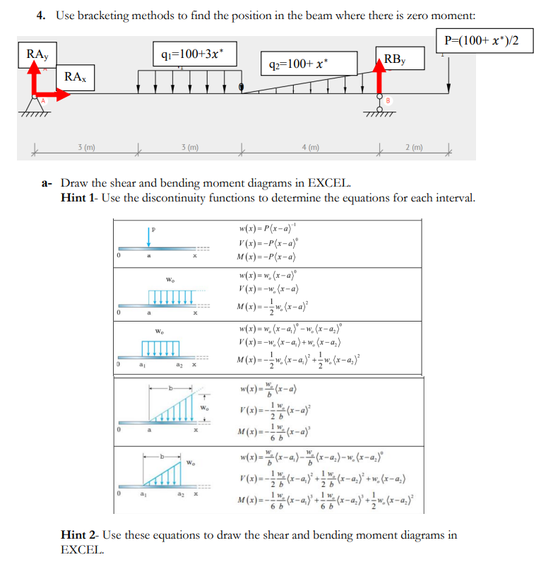 4. Use bracketing methods to find the position in the | Chegg.com