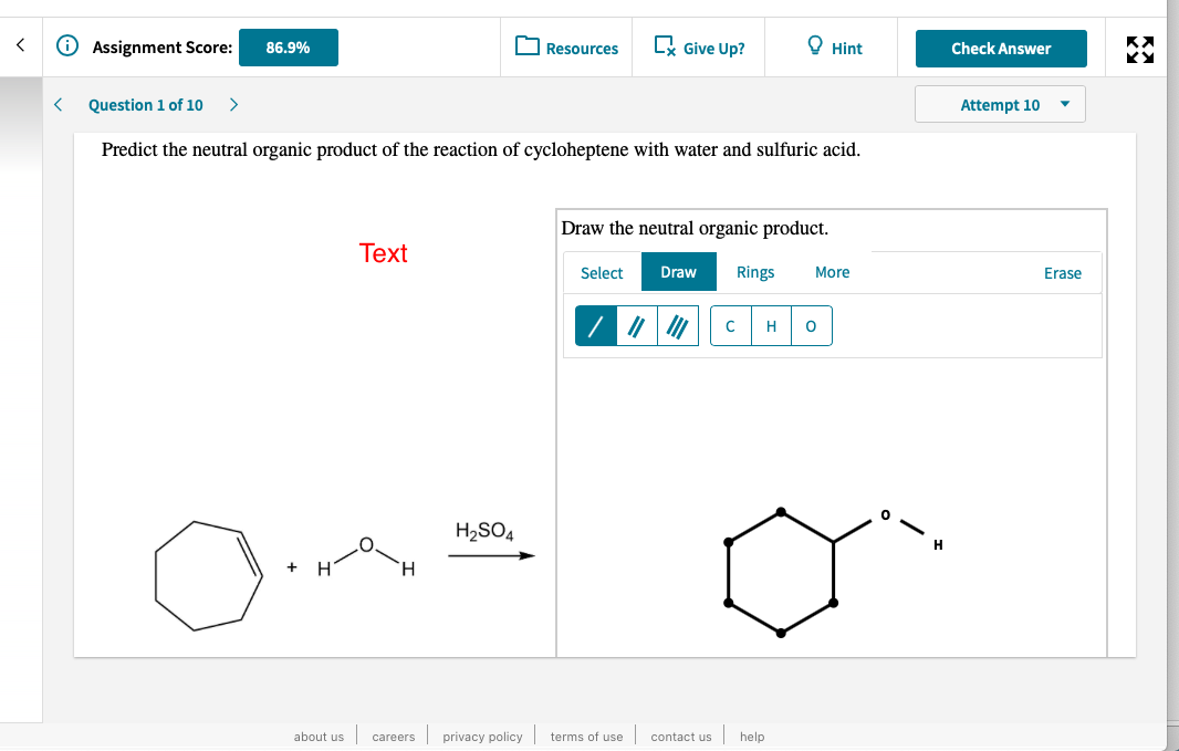 Solved Predict the neutral organic product of the reaction