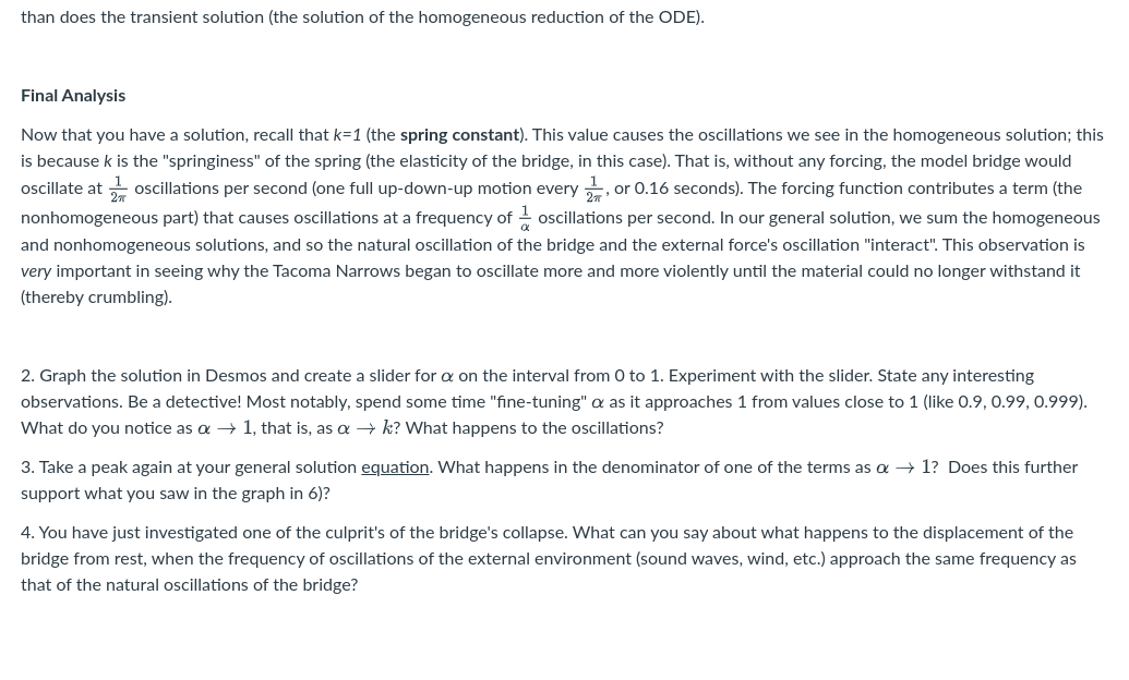 Solved The Mathematical Model Before We Begin Our Analysis, | Chegg.com