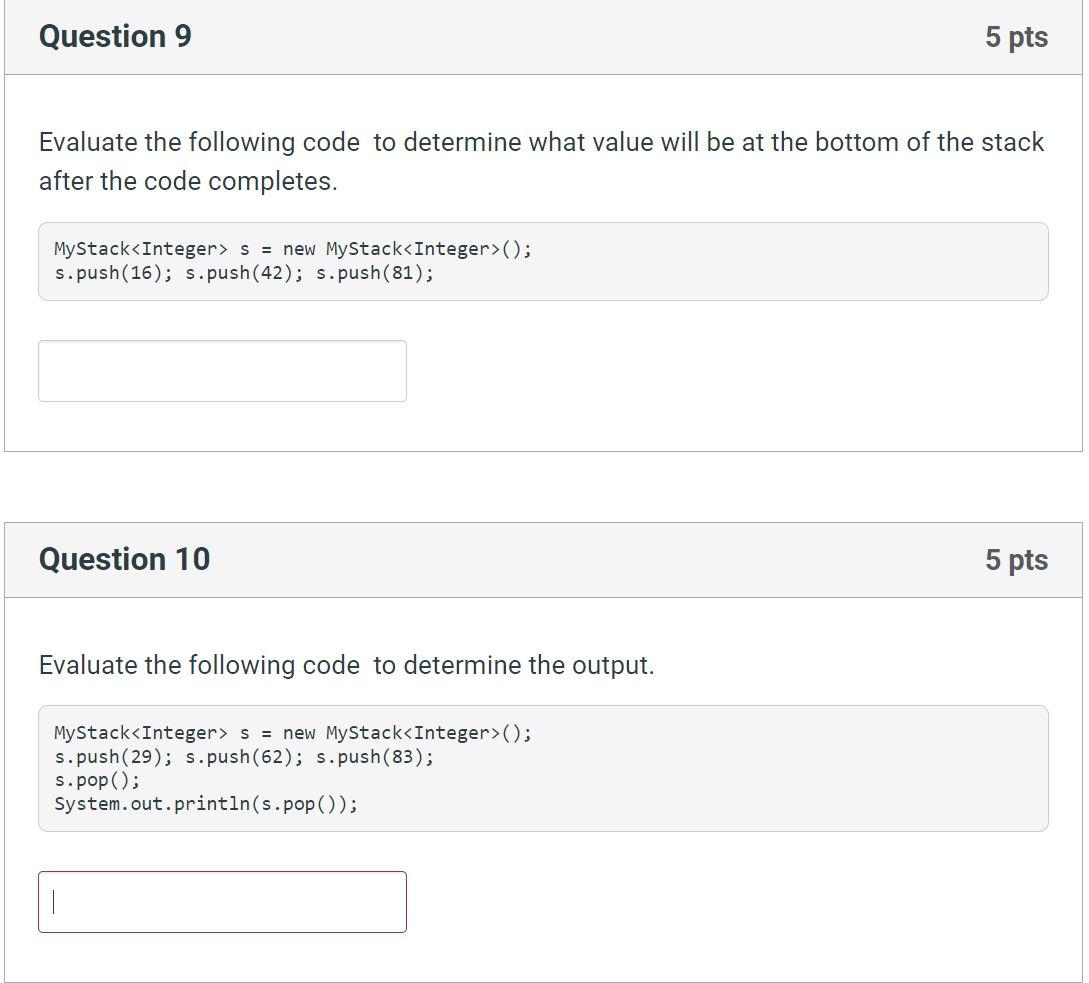 Solved Evaluate the following code to determine what value | Chegg.com