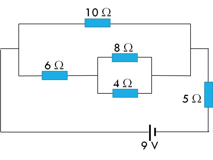 Solved A 9.0 V battery is connected to a circuit shown in