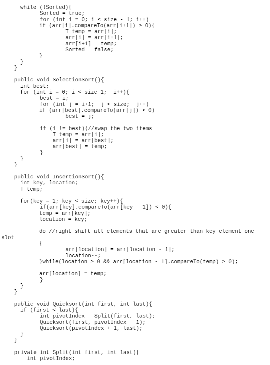 Show fully functional Java code and screenshots of | Chegg.com
