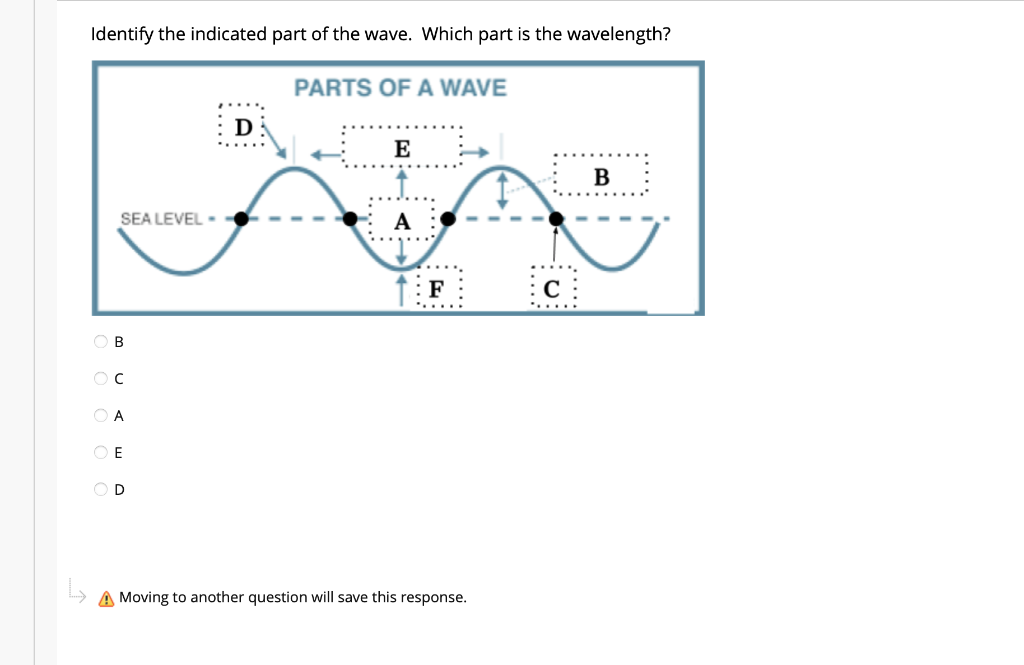 Solved Identify the indicated part of the wave. Which part | Chegg.com
