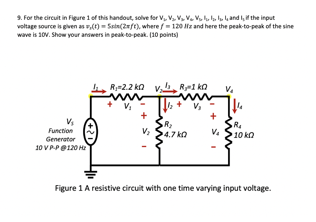 Solved 9. For the circuit in Figure 1 of this handout, solve | Chegg.com