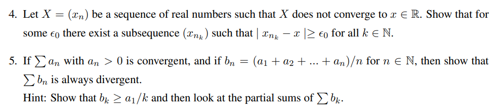 Solved 4. Let X=(xn) be a sequence of real numbers such that | Chegg.com