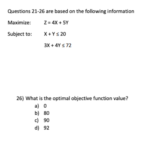 Solved Questions 21-26 are based on the following | Chegg.com