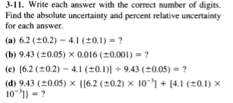 Solved 3-11. Write each answer with the correct number of | Chegg.com