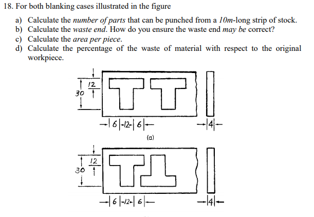 Solved 18. For both blanking cases illustrated in the figure | Chegg.com