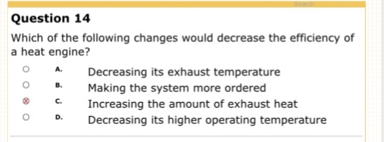 Solved Which of the following changes would decrease the | Chegg.com