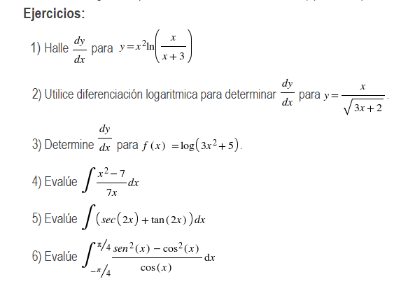 Solved 1) Find dy/dx for: 2) Use logarithmic differentiation | Chegg.com