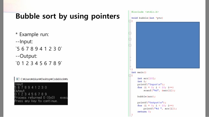 c - Error in compilation while trying to write a program on bubble sort  using pointers - Stack Overflow