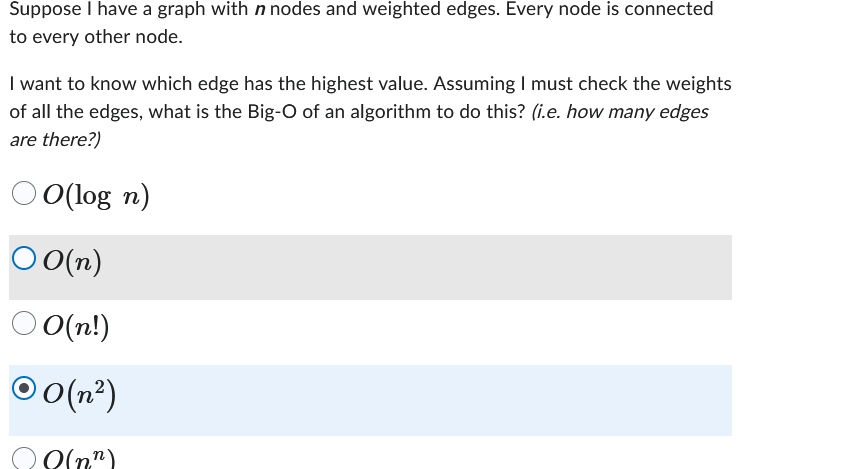 Solved Suppose I have a graph with n nodes and weighted | Chegg.com