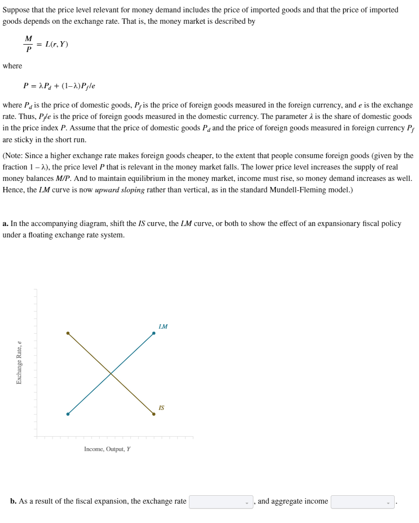 Solved Suppose that the price level relevant for money | Chegg.com