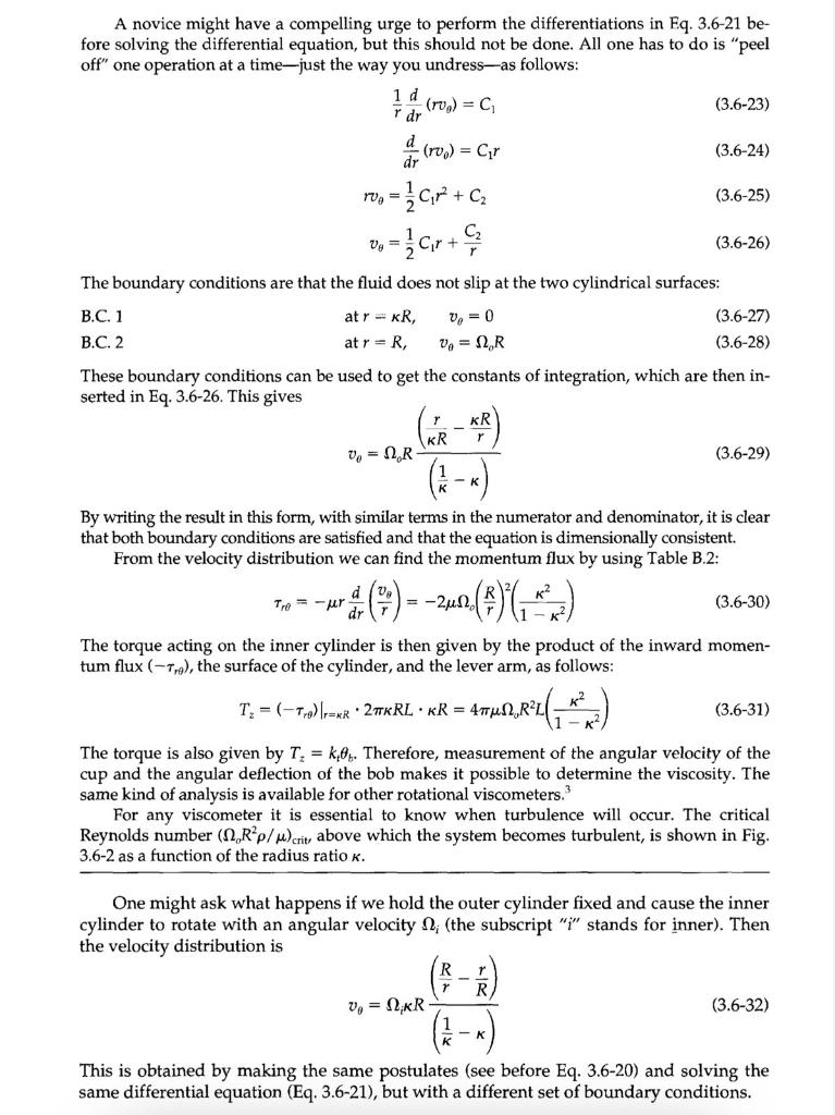 Solved Transport Phenomena 3A.4 Viscosity determination with | Chegg.com