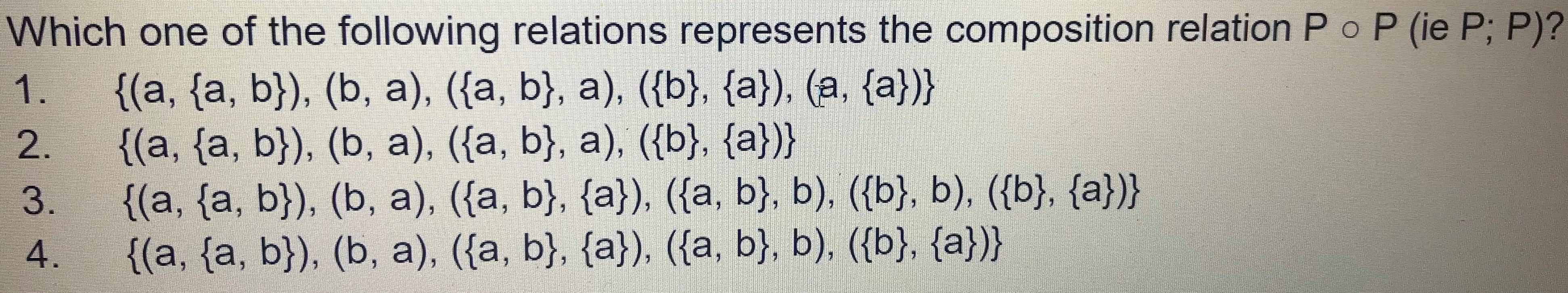 Solved Consider The Following Relation On Set B = {a, B, | Chegg.com