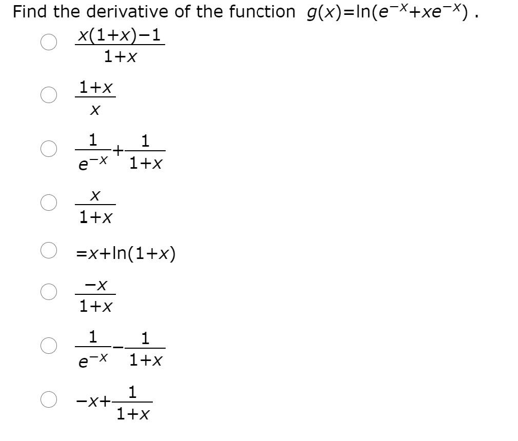 Find The Derivative Of The Function Chegg Com