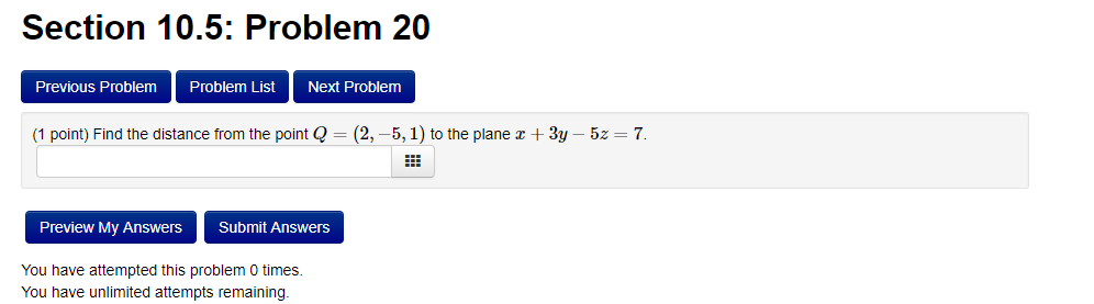 Solved Section 10.5: Problem 20 Previous Problem Problem | Chegg.com