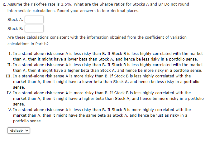 Solved Stocks A And B Have The Following Probability | Chegg.com