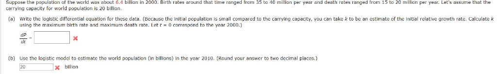 Solved Suppose the population of the world was about 6.4 | Chegg.com