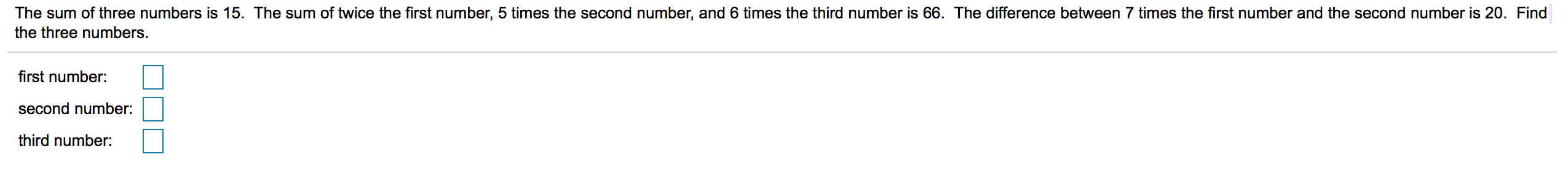 the sum of 12 and one third of a number is 15