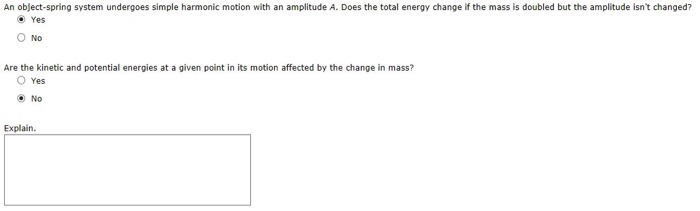 Solved An object-spring system moving with simple harmonic | Chegg.com