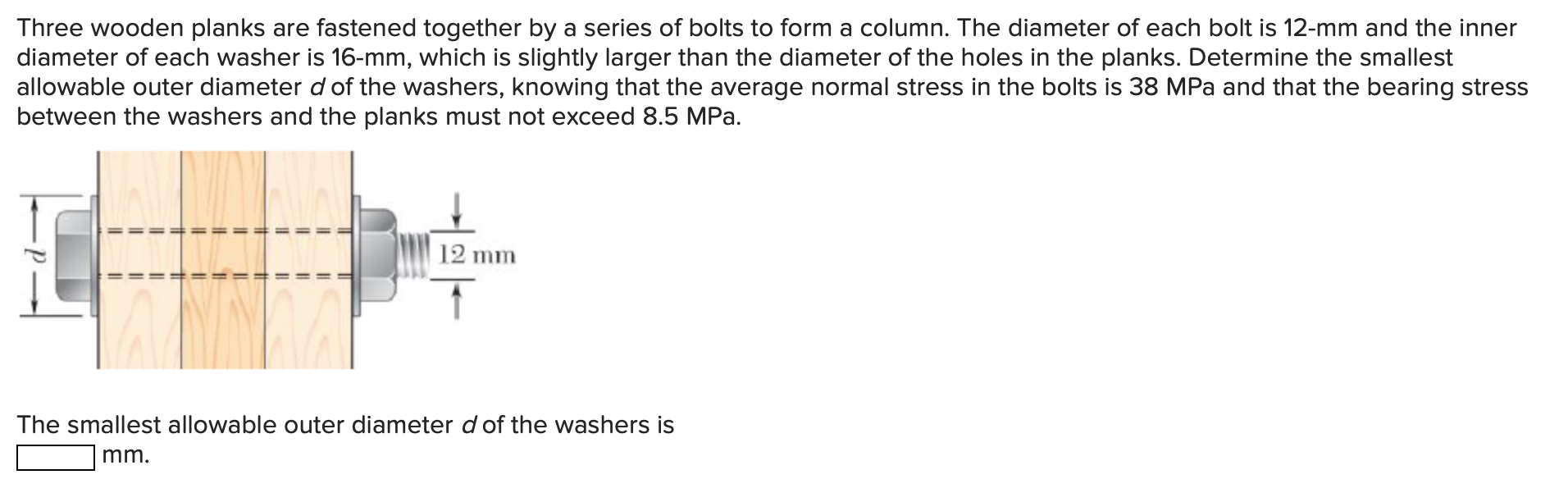 Solved Three wooden planks are fastened together by a series
