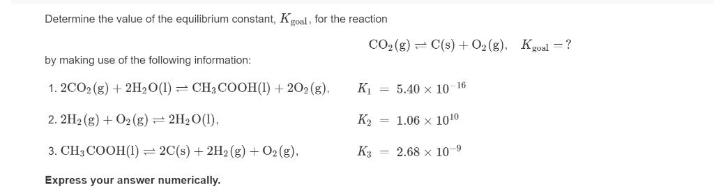 Solved Part A Given the two reactions 1. H2S HS H+ K1 | Chegg.com