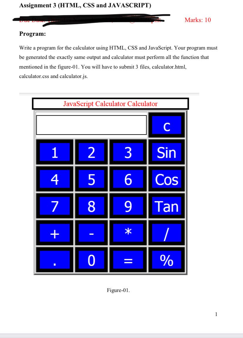 html program assignment