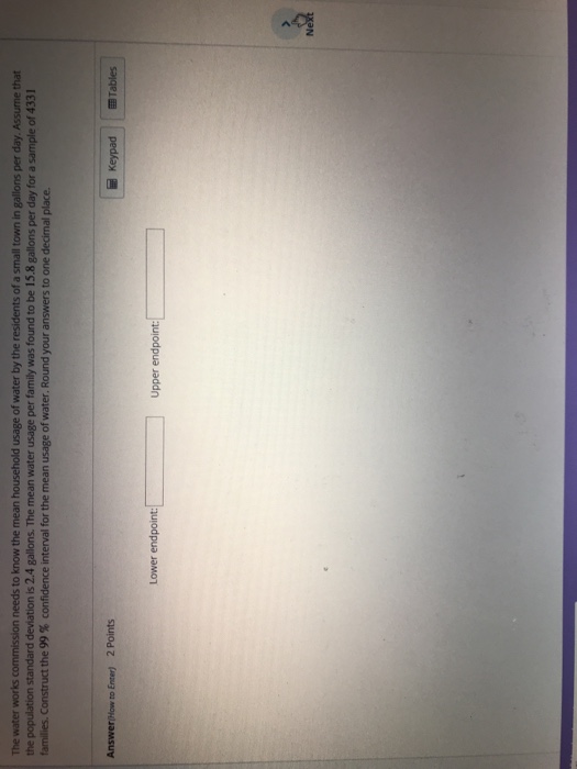 Solved The water works commission needs to know the mean