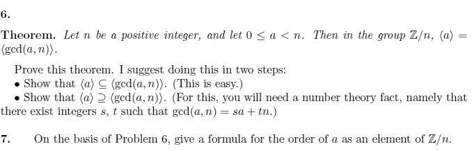 Solved 6. Theorem. Let n be a positive integer, and let 0 | Chegg.com