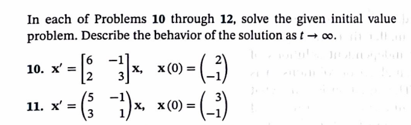 Solved In each of Problems 10 through 12, solve the given | Chegg.com