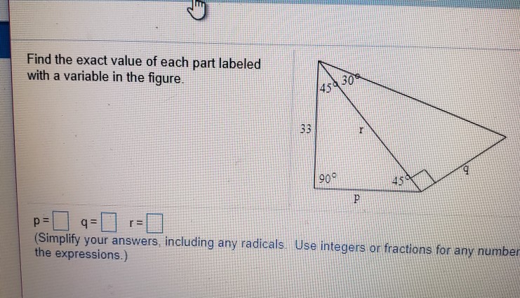 solved-find-the-exact-value-of-each-part-labeled-with-a-chegg