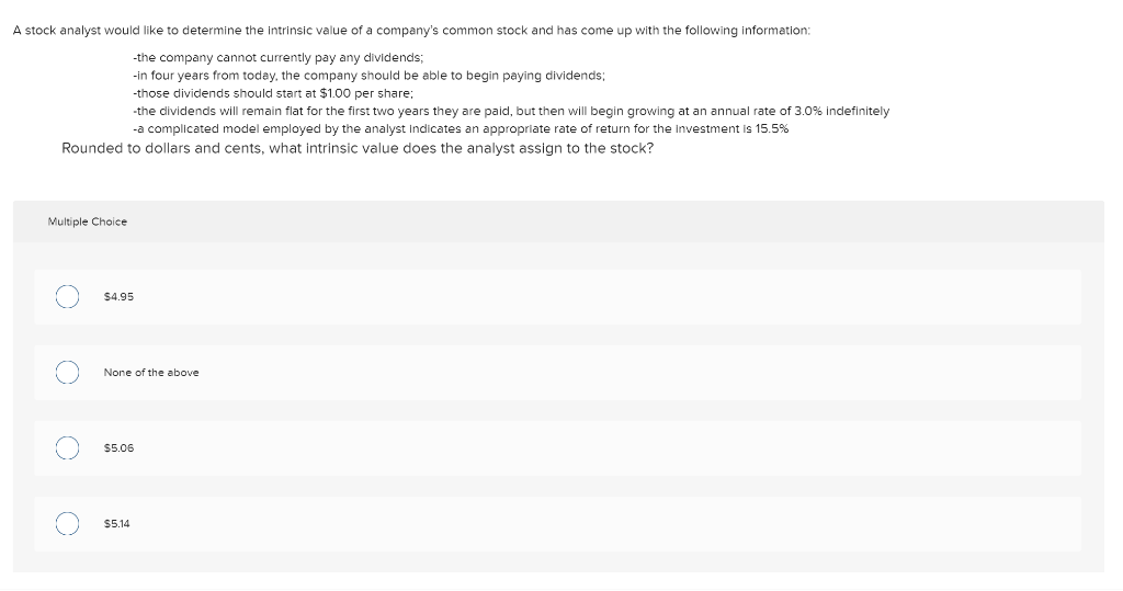 solved-a-stock-analyst-would-like-to-determine-the-intrinsic-chegg