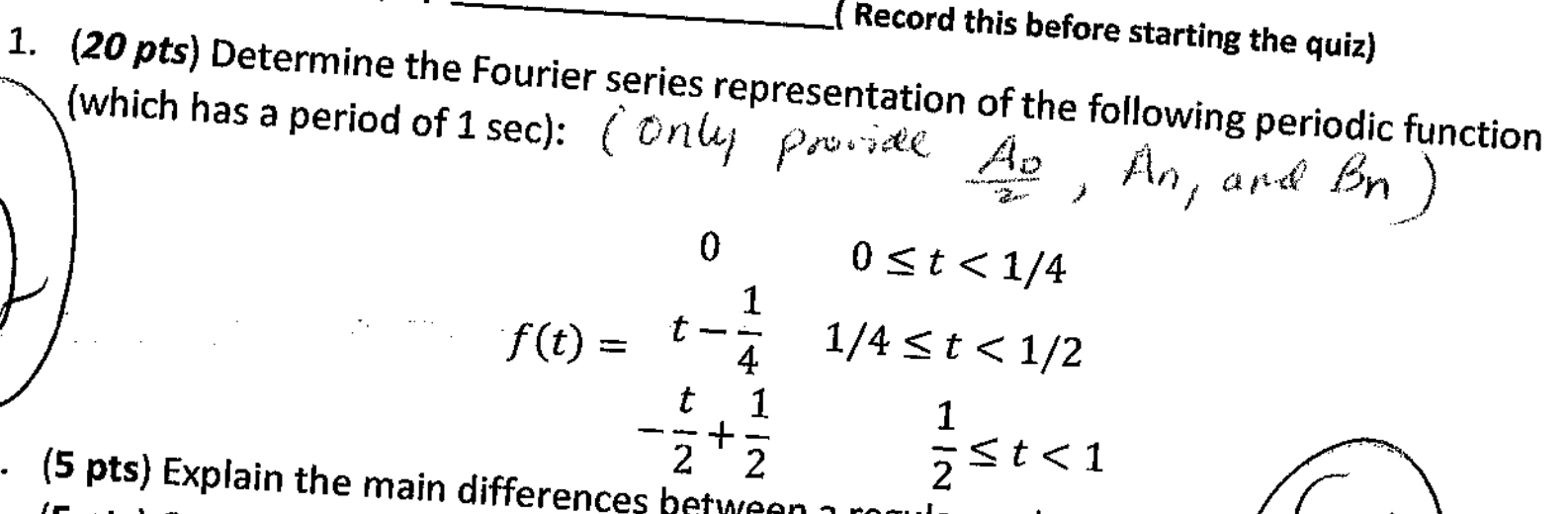 Solved Record This Before Starting The Quiz 1 Pts Chegg Com