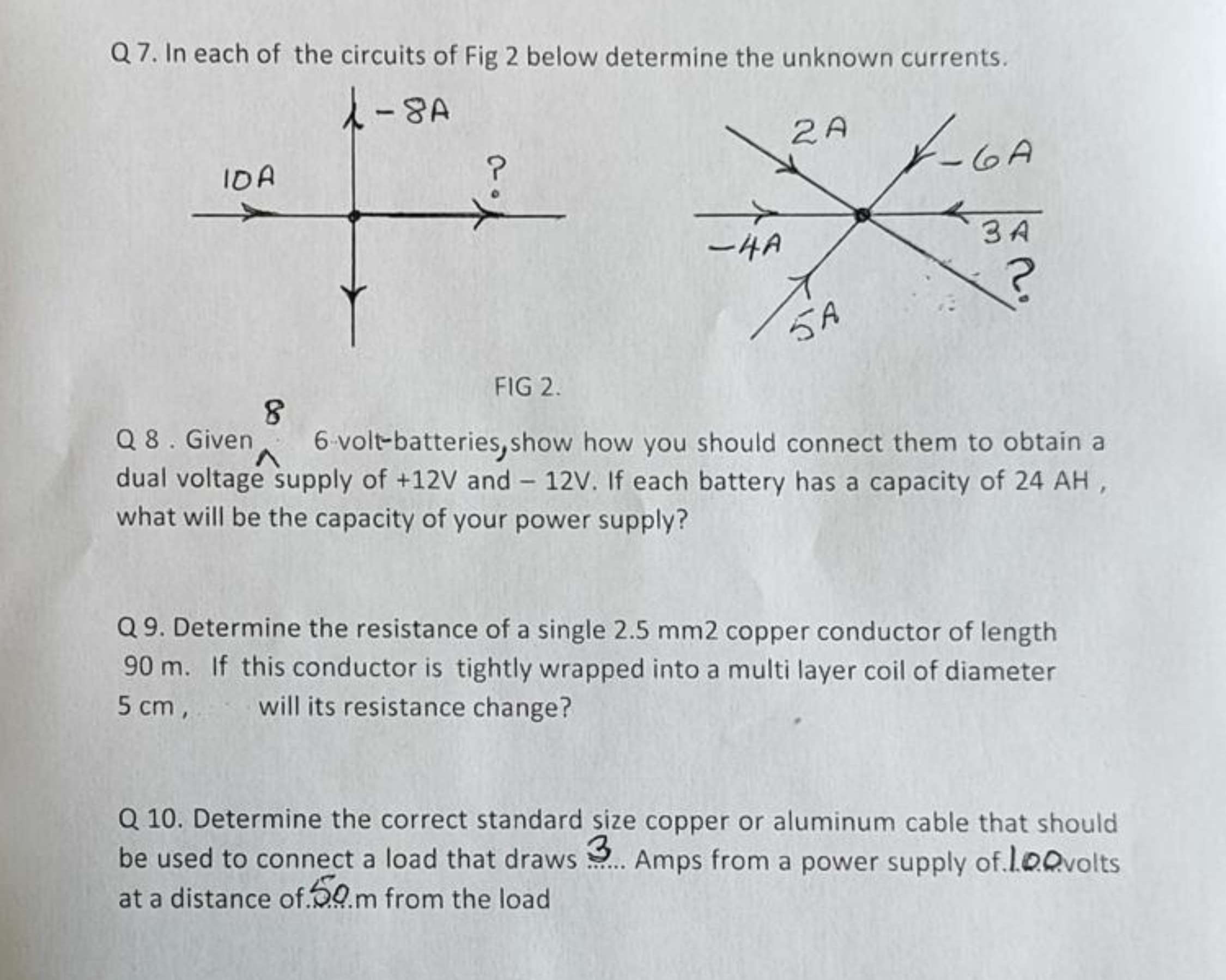 Solved Q 7. ﻿In each of the circuits of Fig 2 ﻿below | Chegg.com