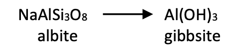 Solved Under certain conditions, albite can weather to | Chegg.com