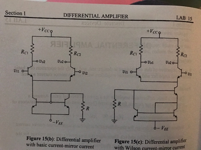 Solved Prelab: Design a basic differential amplifier for a | Chegg.com