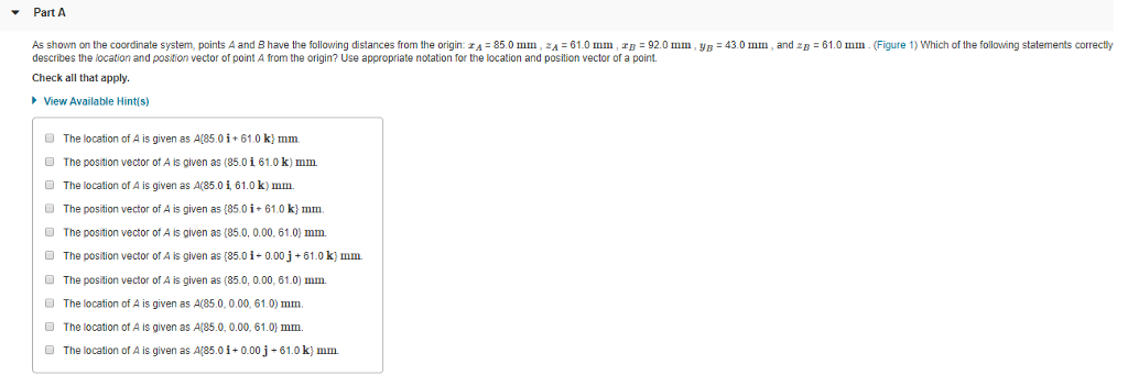 Solved As shown on the coordinate system, points A and B | Chegg.com