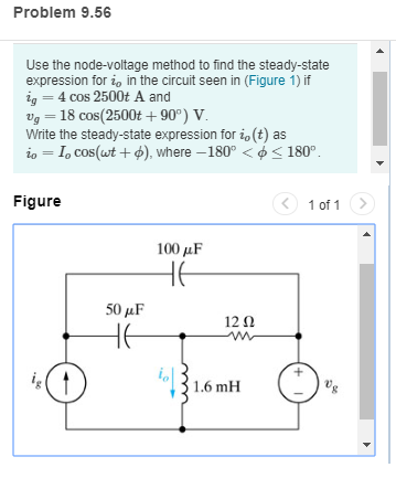 Solved Problem 9.56 Use the node-voltage method to find the