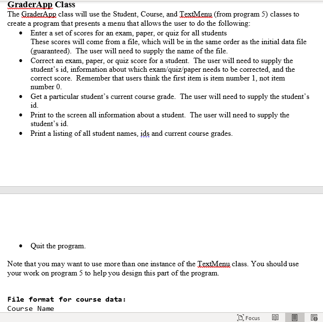 Your Student class will store information about a | Chegg.com
