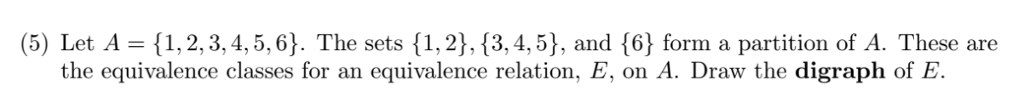 Solved (5) Let A 1,2,3,4,5,6). The sets (1,2), 3,4,5), and 6 | Chegg.com
