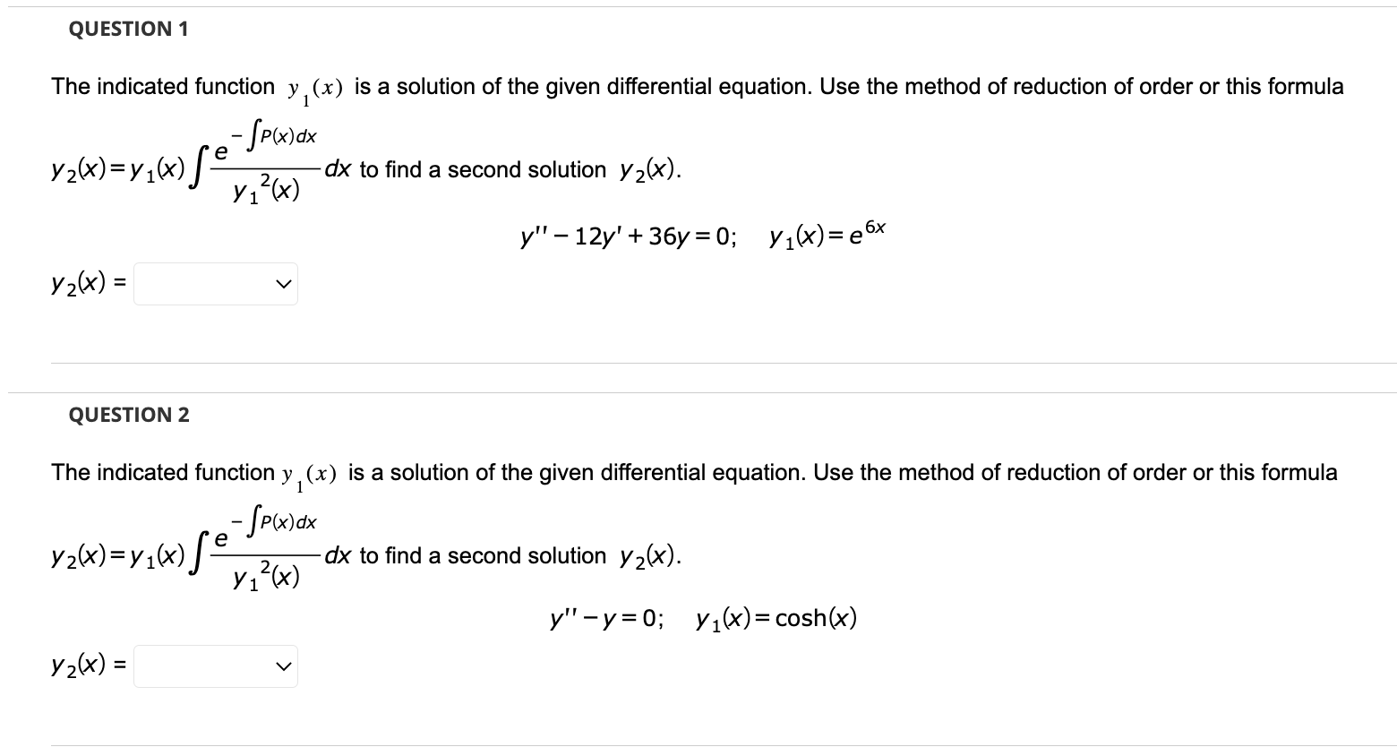 solved-the-indicated-function-y1-x-is-a-solution-of-the-chegg