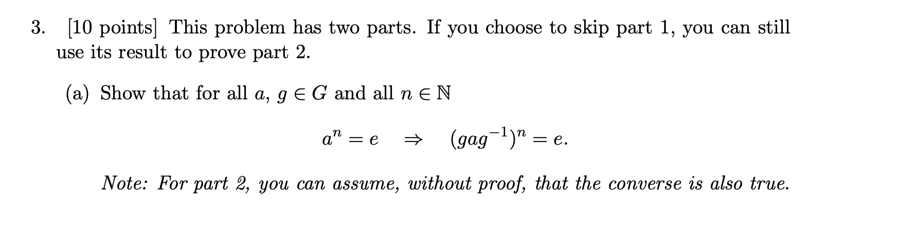 Solved (10 points) This problem has two parts. If you choose | Chegg.com