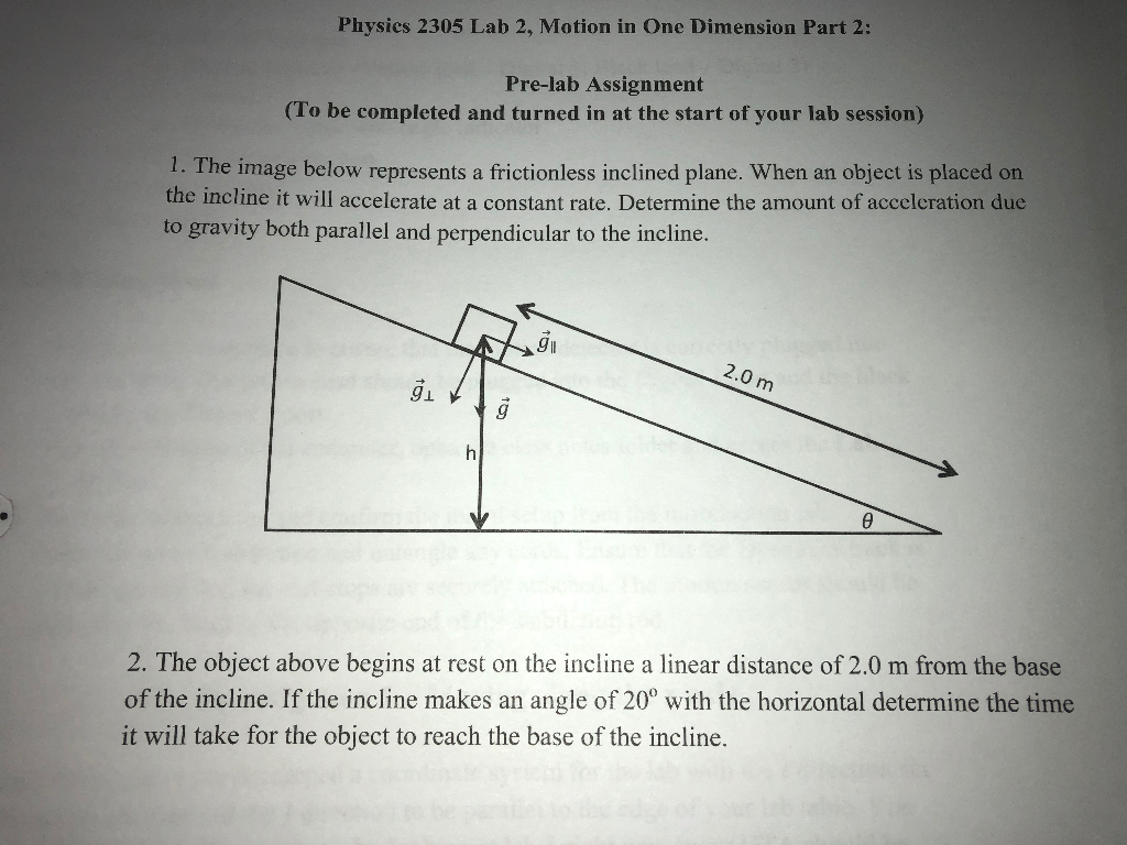 Solved Physics 2305 Lab 2, Motion In One Dimension Part 2: | Chegg.com