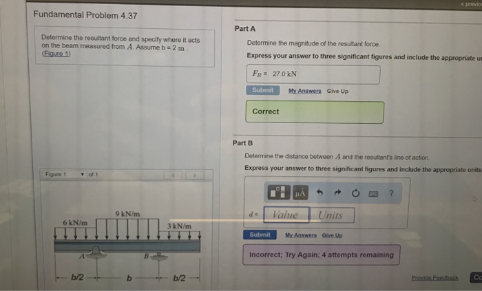 Solved « Previo Fundamental Problem 4.37 Part A Determine | Chegg.com