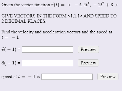 Solved Given the vector function | Chegg.com