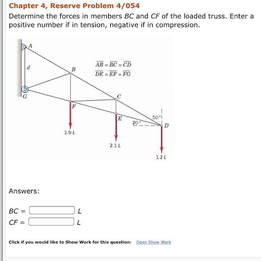 Solved Chapter 4, Reserve Problem 4/054 Determine the forces | Chegg.com